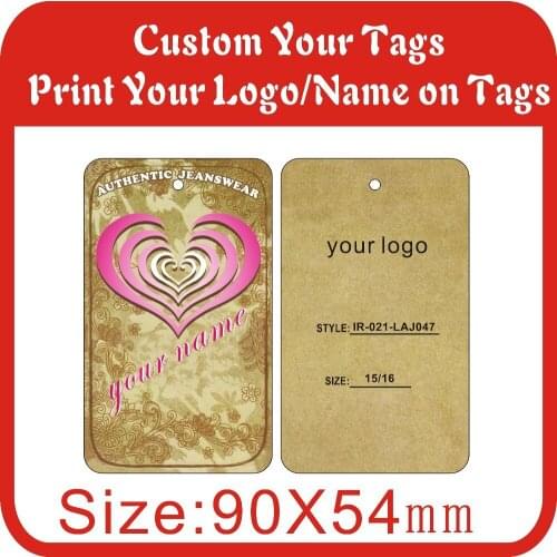 Custom tags 300gsm Paper 500PCS Hang Tags, vover matte,M11