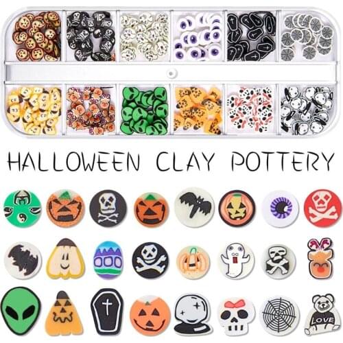 Halloween Glitter Sequins Flakes Resin UV Epoxy Mold Filler Nail Art Decorations DIY Crafts Jewelry Making Filling Accessories