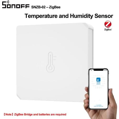 SONOFF SNZB-02 Temperature And Humidity Sensor Real-Time Sync Via eWeLink App Work With ZBBridge Alexa google home Smart Home