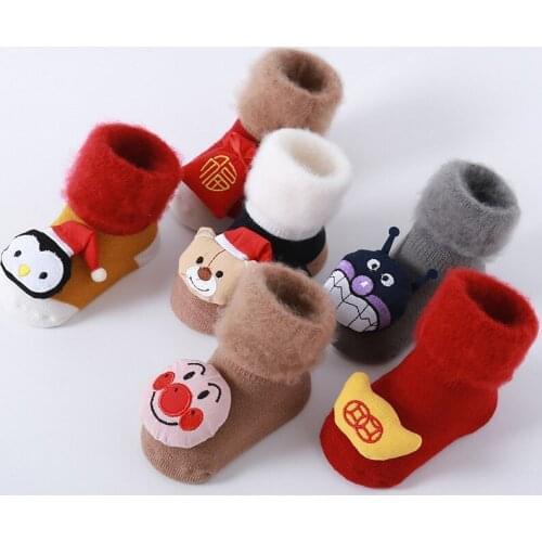Kids 1-2prs High Quality Cartoon Comfort Cotton Newborn Socks baby girls New Born Baby Girl Socks Meia Infantil winter socks