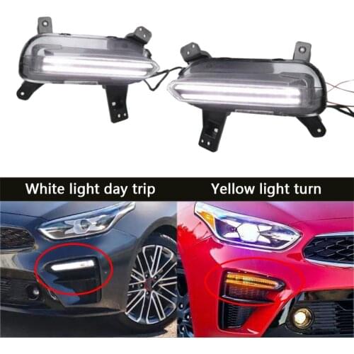 IP67 DRL Daytime Running Light LED Fog Lamp w/ Turn Signal 12V Fit for Kia K3 Forte Cerato 2019 2020