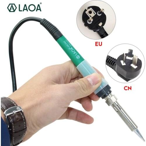 LAOA 25W Ceramic Long Life Iner heat Electric Soldering Iron hot gun soldering rework station Welding tools With EU plug