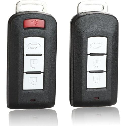 Kutery 10pcs/lot 2/3/4 Buttons Replacement Remote Car Key Case Shell For Mitsubishi Lancer Outlander ASX 2008-2016