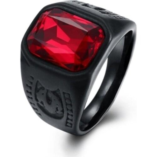 Classic Gothic Trend Retro Mens Rings Classic Fashion Black Dragon Pattern Mens Jewelry Rings for Mens