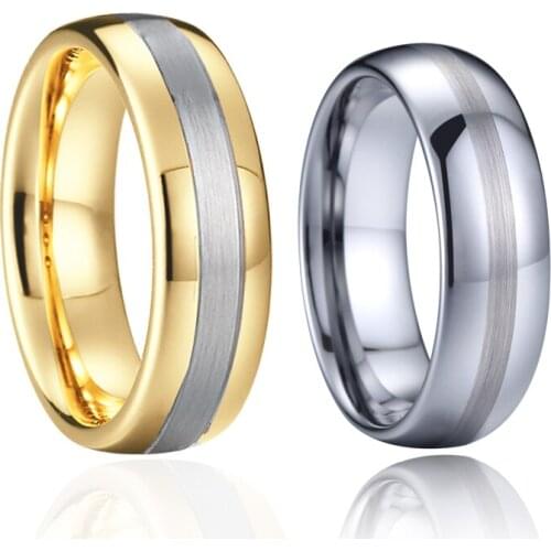 Love Alliances wedding band couple tungsten rings for men and women fashion finger jewelry marriage anniversary gift