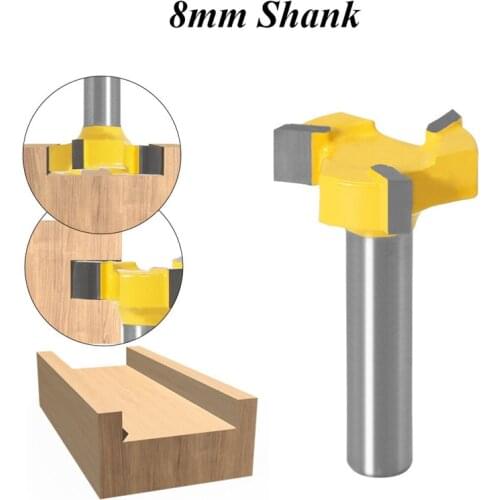 1pc 8mm Shank Flush Trim Router Bit Milling Cutter Straight Edge Slotting Wood Cutters For Woodworking Tool