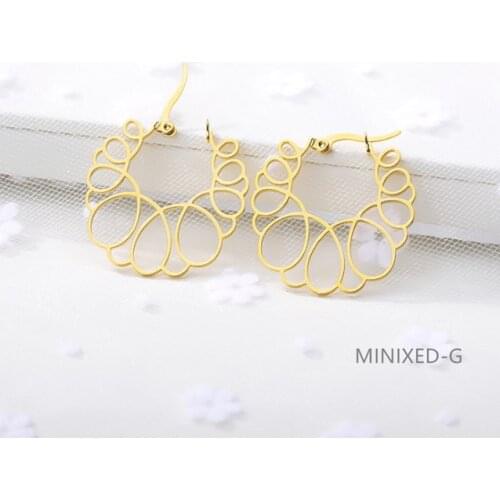 Round Design Earring Studs Elegant Fashion Women Jewelry Girl Gifts Nice MINIXED
