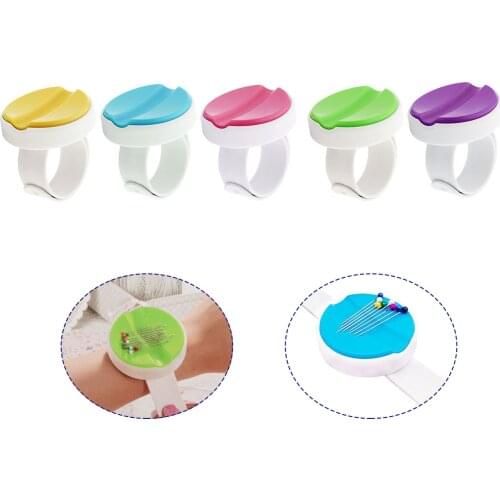 Magnetic Wrist Pin Holder Practical Paper Clips Nails Screw Sewing Needle Storage Sewing Tool for Dressmaker Needlework Knitting