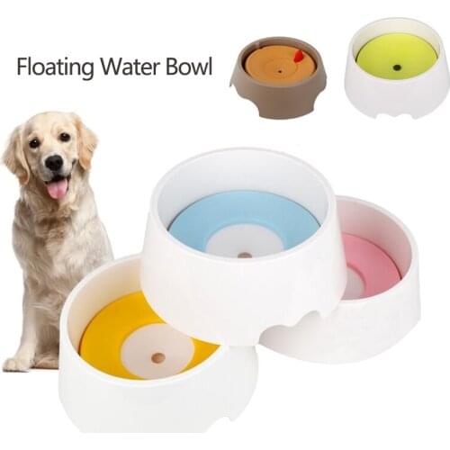 Pet Cat Dog Bowl Dog Drinking Water Bowl Floating Non-Wetting Mouth Cat Water Fountain Dog Drinking Bowl Not Wet Mouth