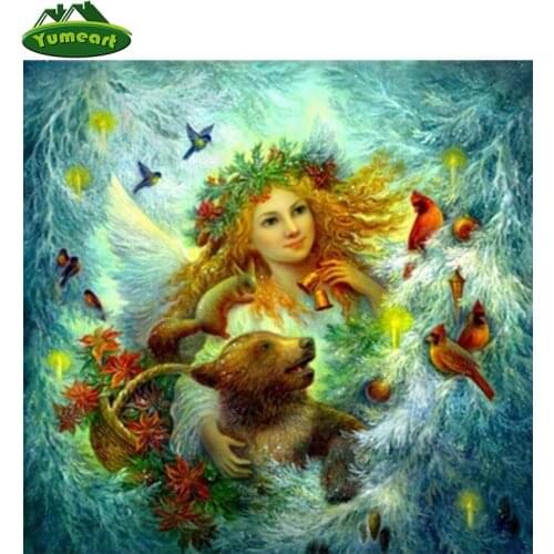 DIY Diamond Painting Cross Stitch Needlework Diamond Mosaic Diamond Embroidery Painting Pattern Hobbies & Crafts Forest Fairy