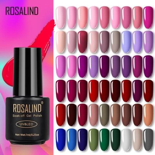 ROSALIND Gel Polish Varnish Set For Nails Extension Vernis Semi Permanent All for Manicure Base Coat Nail Art UV Gel Nail Polish