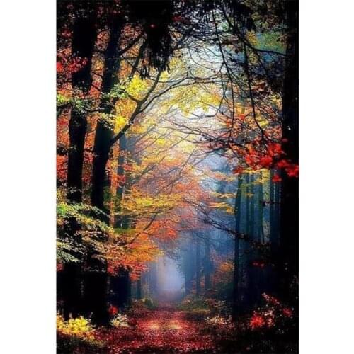 Landscape Embroidery Mosaic Craft Forest Tree Diamond Painting Kit Crystal Picture Wall Paper Rhinestone Drawing Christmas Gift