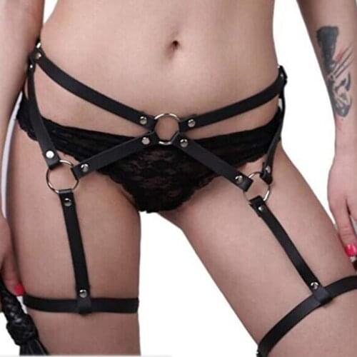 Sexy Women PU Leather Garter Body Waist Leg Thigh Harness Belt Straps Suspender