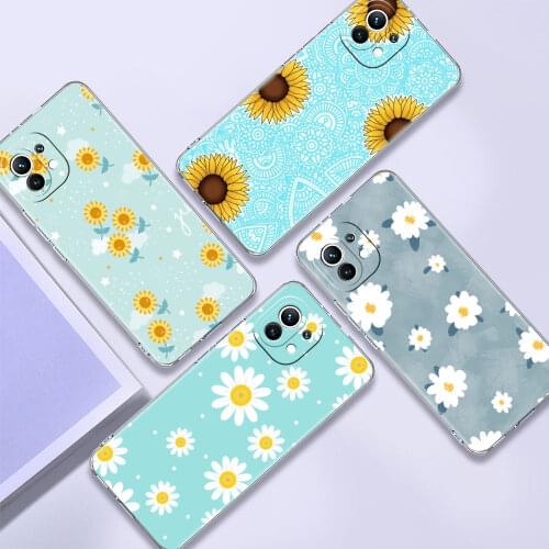 Clear Cover For Xiaomi Redmi Note 10 9 Pro 9S 7 9C 8 2021 8T 9A 7A 6A Shockproof Soft Silicone Phone Case Beautiful Flowers Fall