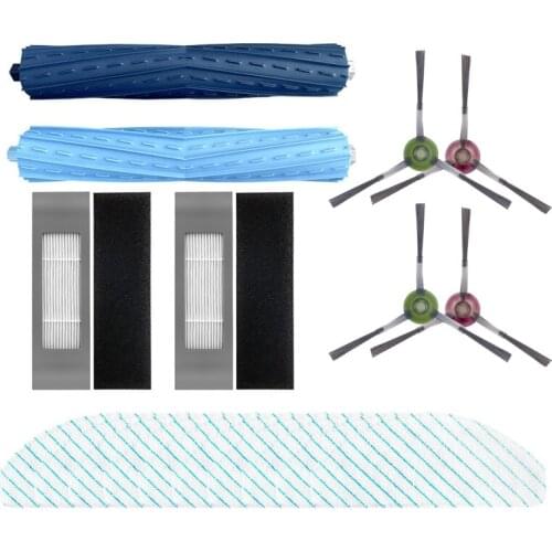 For ECOVACS Ozmo T9 AIVI Rubber Roller Main Brush HEPA Filter Side Brush Mop Cloth for Deebot Ozmo T9 AIVI