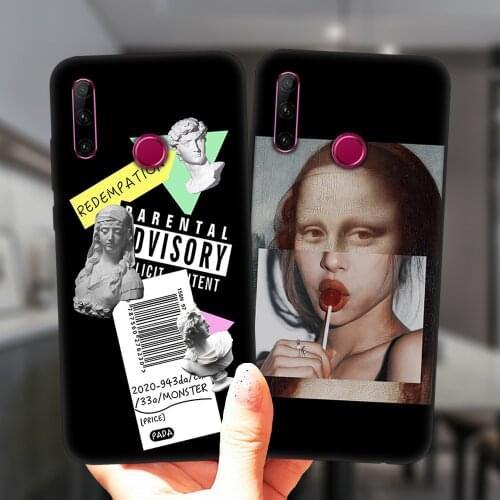 Mona Lisa David Statue Abstract Art Silicone Case For Huawei Honor 30 10 20 10X Lite Pro 10i 20i 30i 9X 8X Soft TPU Black Cover