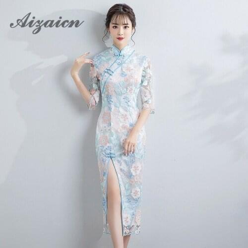 Modern Oriental Femme Mini Dress Cheongsam Chinese Traditional Clothing Dresses Qi Pao Women China Fashion Vintage Gown Qipao