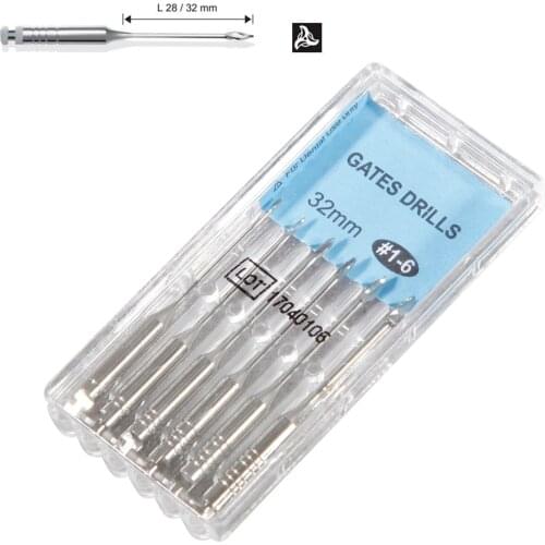Dental Gates Drills PEESO Reamers Files 32mm #1-6 Staniless Steel Material for Endodontic Root Canal High Quality