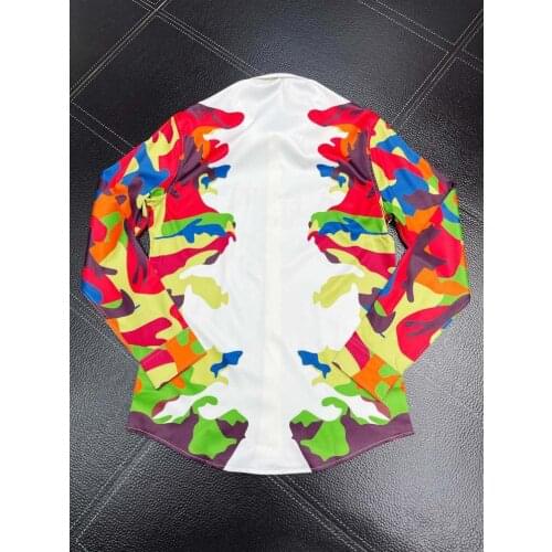 UK0068 Fashion Mens Shirts 2021 Runway Luxury famous Brand European Design party style Mens Clothing