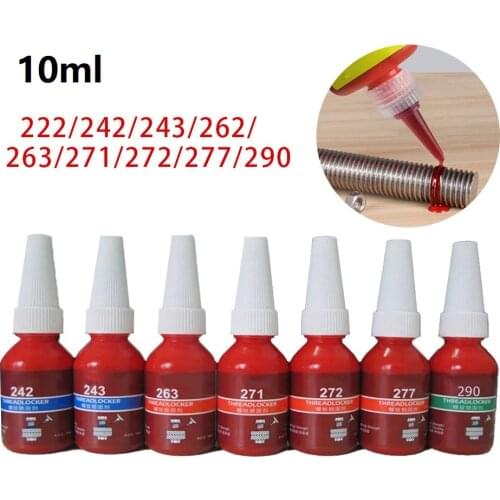 10ml Threadlocker 222/242/243/262/263/271/277/290 High Strength Sealing Screw Locking Glue Anaerobic Adhesive