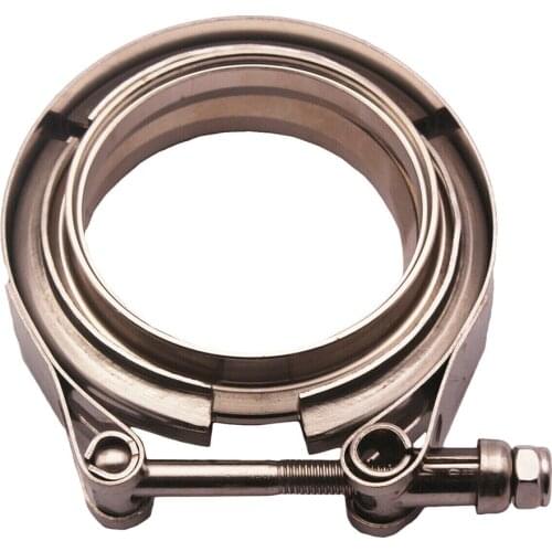 2 Inch Stainless Steel Exhaust V Band Clamp Quick Release Mild Steel Male Female Flange