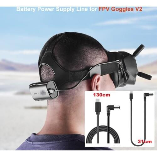 30CM 130CM Battery Connection Line for DJI FPV Goggles V2 Glasses Charging Line Power Flying Goggles Cable Drone Accessories
