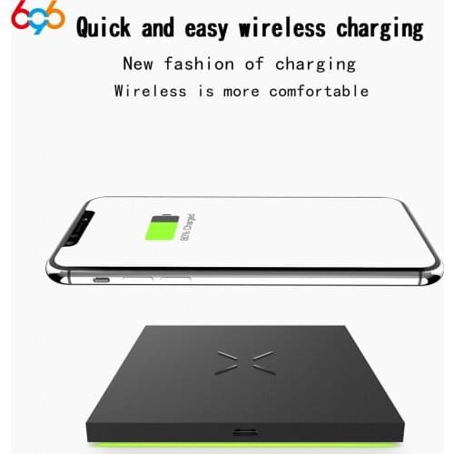 696 X6 Wireless Charger Ultra-thin Portable Lightweight Mobile Phone Charger for Samsung S Note Series etc.For IPhone 8 etc