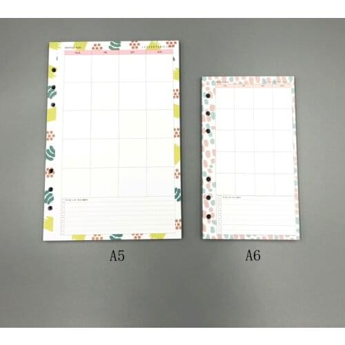 Fromthenon Illustration Filler Paper Weekly A5A6 Planner Inner Refill For Filofax Spiral Notebook School Supplies Stationery