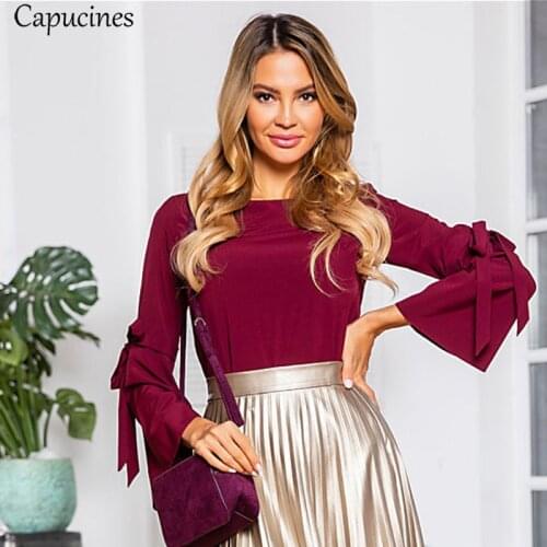 Блузки с бантом Capucines China At AliExpress