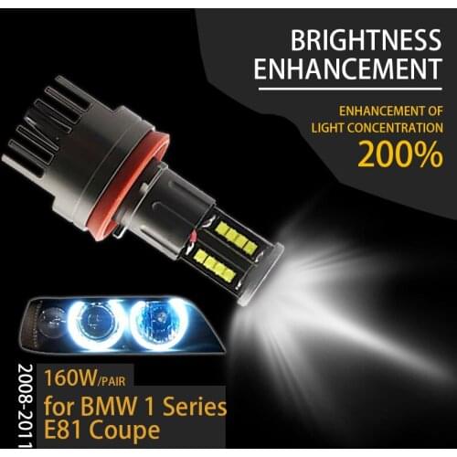 For Angel Eyes 120W h8 Super White 6000k Halo Ring LED Light for BMW 2008-2011 1 Series E81 Coupe Super Bright