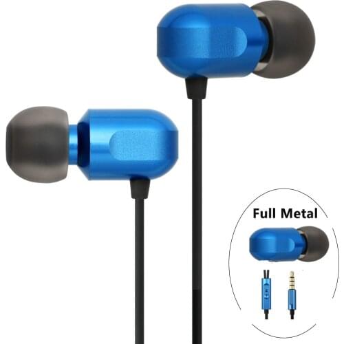 GGMM Full Metal Headphones Noise Isolating Earbuds With Mic 3.5 Universal Clarity Rich Bass In Ear Earphones Earpiece For Phones