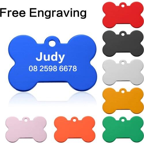 Personalized Anti-lost Dog Collars Dog Name ID Tags Gifts for Dog Pet Collar Tags for Dog Owner Engraved Pet Tag New Puppy Tag
