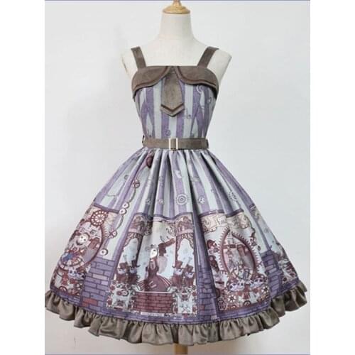 Classic Lolita Jsk Jumper Skirt Steampunk Cat Jsk !New years Dress!Spring, Summer, Fall, Winter
