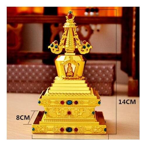 Copper alloy, stupa, Buddha eight, temple, Buddhist supplies, pagodas, the Bodhi tower, dagoba, 3 colors optional