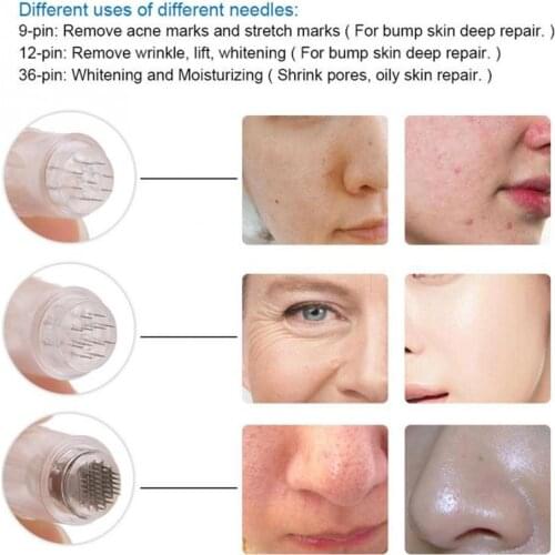 Anti Aging Wrinkles Micro 9 12 36 Pin Needle Derma Pen Replacement Skin Care eyebrow trimmer eyebrow epilator eyebrow trimmer