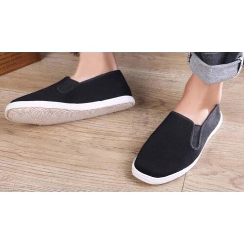 Pure handmade men cotton thousand layer soles Wing Chun wushu martial arts shoes Comfortable Tai Chi sneakers Kung Fu shoes