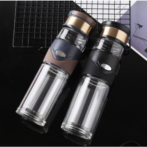 New one-button tea separation double-layer tea cups portable tea business gifts