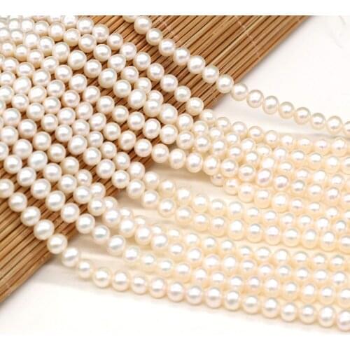 New Fine Freshwater Pearl Beads Rice Shaped Natural Loose Beads for Making Jewelry DIY Bracelet Necklace Size 5-5.5mm
