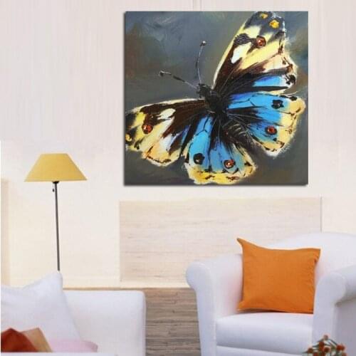 New modern home decor living room bedroom decor colorful butterfly wall Art Picture handpainted oil Painting on Canvas art Decor