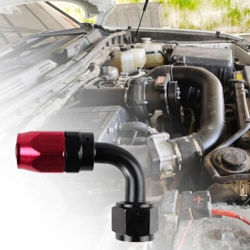 AN4 Barb Straight Swivel Hose Fitting Detachable Hose Barb Fuel Line Adapter Black Red Curved Swivel Oil Fitting Adapter