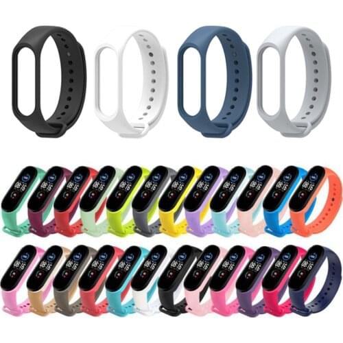 Strap For Xiaomi Mi Band 6 Sport Wristband Silicone Bracelet Mi Band 6 Replacement Straps For Mi Band 6 Watch Band TPU Strap