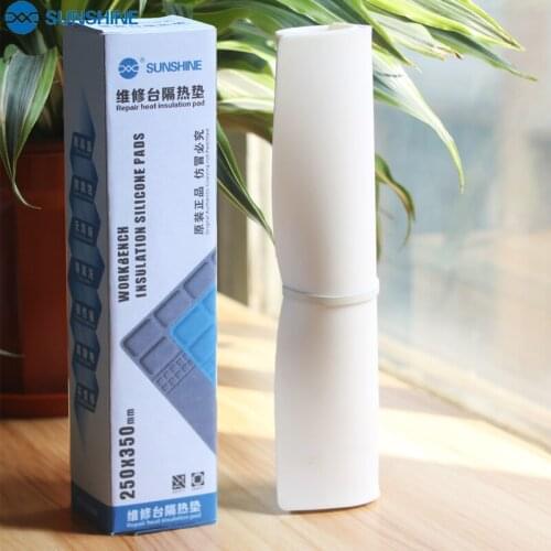 SUNSHINE 25X35cm Heat Insulation Repair Pad Soldering Mat Work Station Silicon Pat Welding Maintenance Platform Soldering Mat
