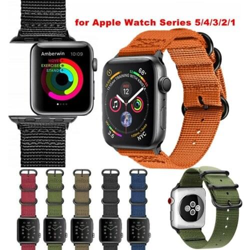 Weave Nylon Band For Apple Watch 44mm 40mm 42mm 38mm Sports Strap Loop For Iwatch Series 5 4 3 2 1 Bracelet Watch Accessorie