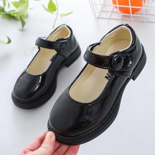 Girls Shoes 2021 Autumn Brand New Children Dress Shoes Flats for Wedding Party Dancing Ball Chic Classic Mary Janes Leather Shoe