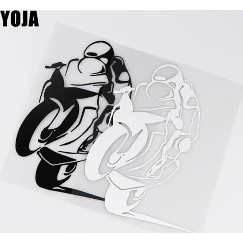 YOJA 13.8X18.6CM Biker Fashion Vinyl Decals Car Whole Decoration Stickers Accessories ZT4-0037