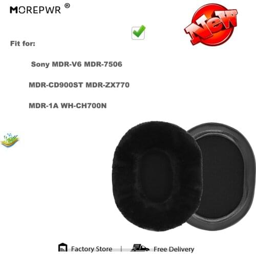 Replacement Ear Pads for Sony MDR V6 7506 CD900ST ZX770 1A WH-CH700N Headset Parts Leather Cushion Velvet Earmuff Earphone