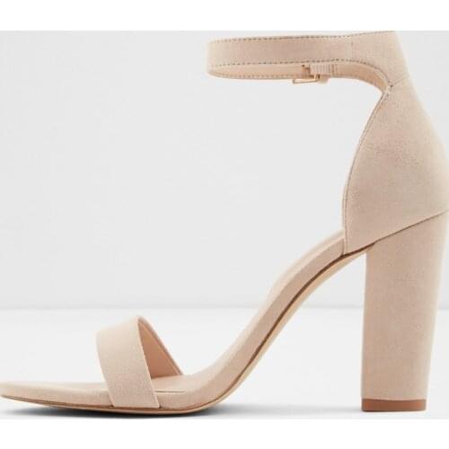 Women Sandals Nude Black Gladiator Summer Office High Heels Shoes Buckle Strap Sandal Pumps Casual Woman Weding Shoes Plus Size