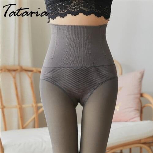 Tataria High Waisted Warm Leggings for Women Winter Thick Leggins Women Winter Warm Pants Female Slim Super Elastic Leggings