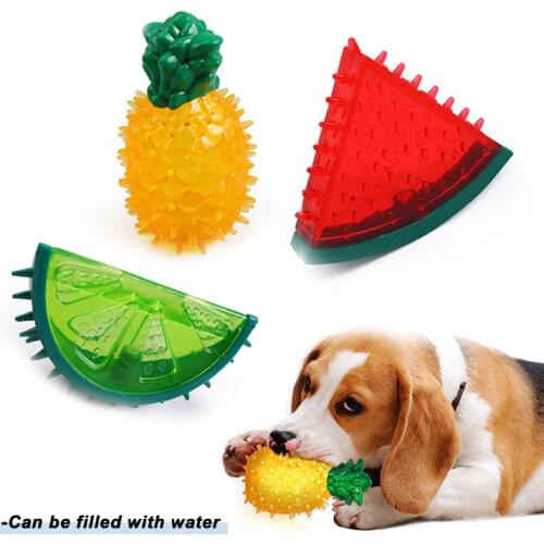 Dog Chew Toys with Water Fruit Shape Pet Product for Small Medium Dogs Interactive Puppy Accessories Bite Resistant Dog Supplies