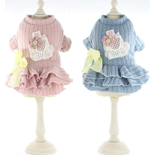 10 styles Warm Fleece Pet Dog Dresses for Small Dogs Winter Puppy Cat Tutu Dress Shih Tzu Maltese Clothes Pets Clothing Skirt